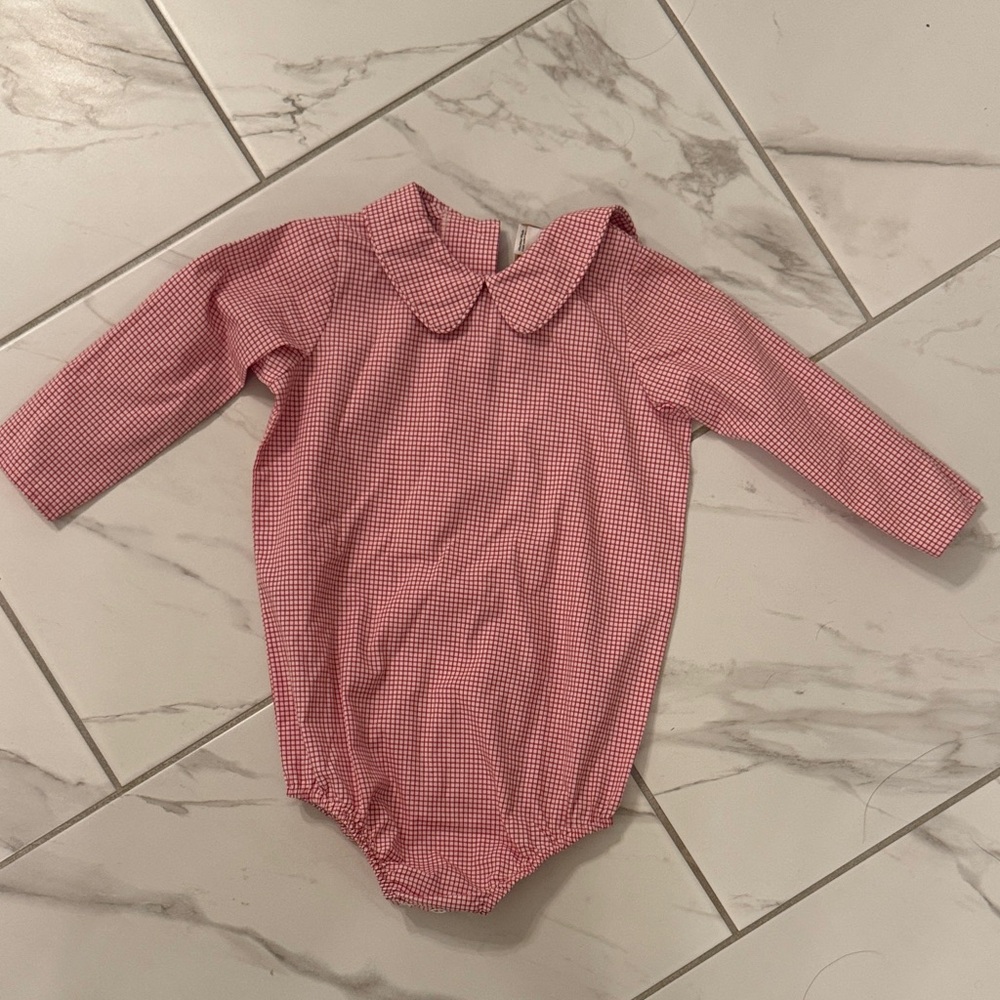 Beaufort bonnet company Red Gingham Kids One Piece